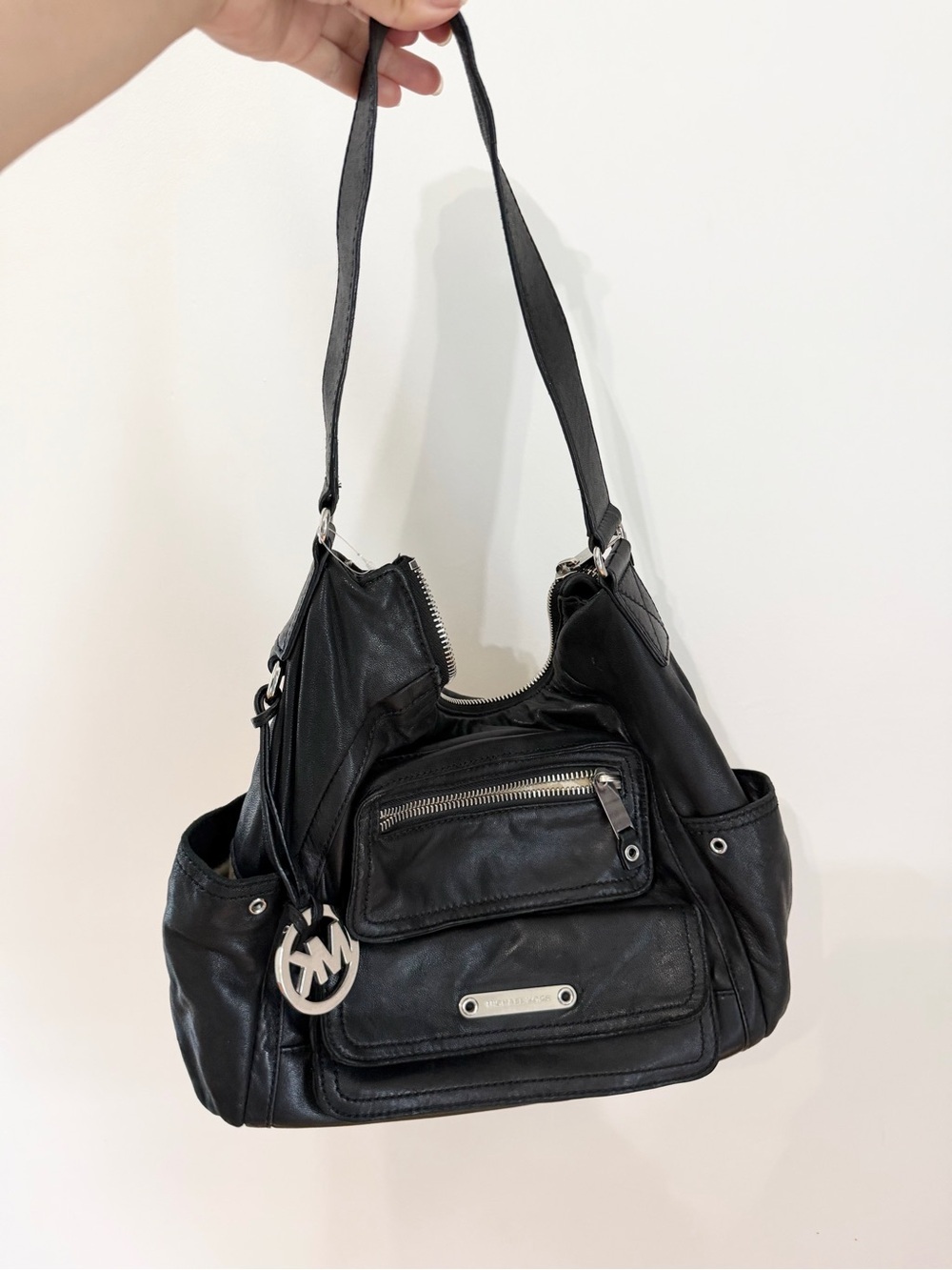 Micheal Kors vintage hobo shoulder bag black y2k
